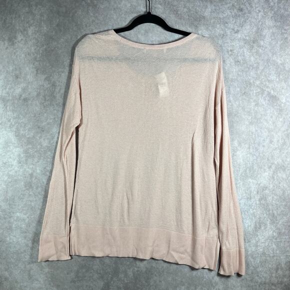 Ann Taylor LOFT Sweater Womens Large  Pink Knit‎ Scoop Neck Lightweight NEW - Picture 4 of 8